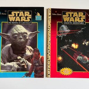 Vintage 1997 Star Wars Activity and Coloring Book Lot Golden Books