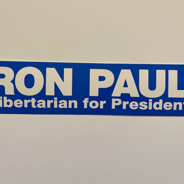 Vintage Ron Paul Libertarian Party Political Campaign Sticker