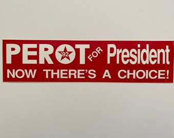 Vintage Ross Perot presidentiële campagnesticker uit 1992