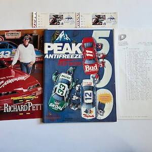 Vintage NASCAR 1992 Dover Downs Peak Richard Petty Posters Book Program Ticket Stubs Winston Cup