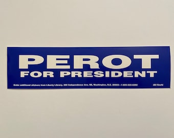 Vintage 1992 Ross Perot Presidentiële Campagne Sticker