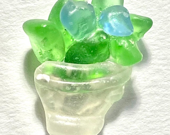 Sea Glass Plant Pin