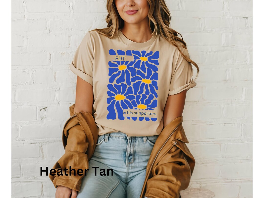 Subtle F*** Trump TShirt Floral Tee Resistance Gift For Democrat Liberalism Tuck Frump Protect Democracy LGBTQ Rights Resist Protest main image 1