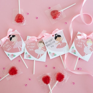 Linda tarjeta de San Valentín con forma de piruleta para imprimir, tarjetas para el día de San Valentín para niños pequeños, tarjetas imprimibles para el día de San Valentín en el aula, etiquetas de caramelos editables