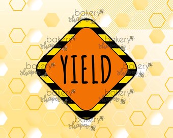 Yellow Yield Sign Etsy