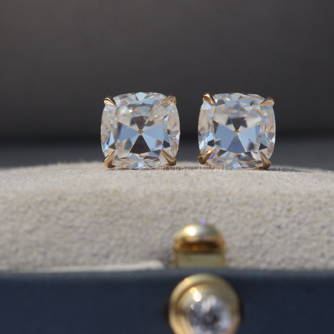 Moissanite Earrings Screw Back 1