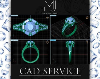 Custom Jewelry 3D CAD Design Service (Digital File)