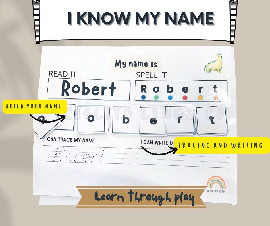 Dry Erase Name Mat Learn to Spell and Write Name for preschooler and kindergarten Dry Erase Name Mat Learn to Spell and Write Name for preschooler and kindergarten