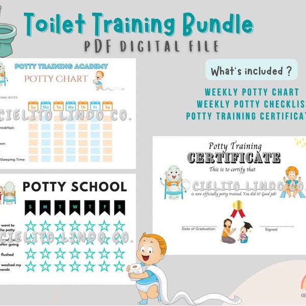 Potty Training Printable Chart, Potty Training Academy Chart, Potty Training, Potty Chart, Goodbye Diapers, Toilet Training, Toddler Toilet