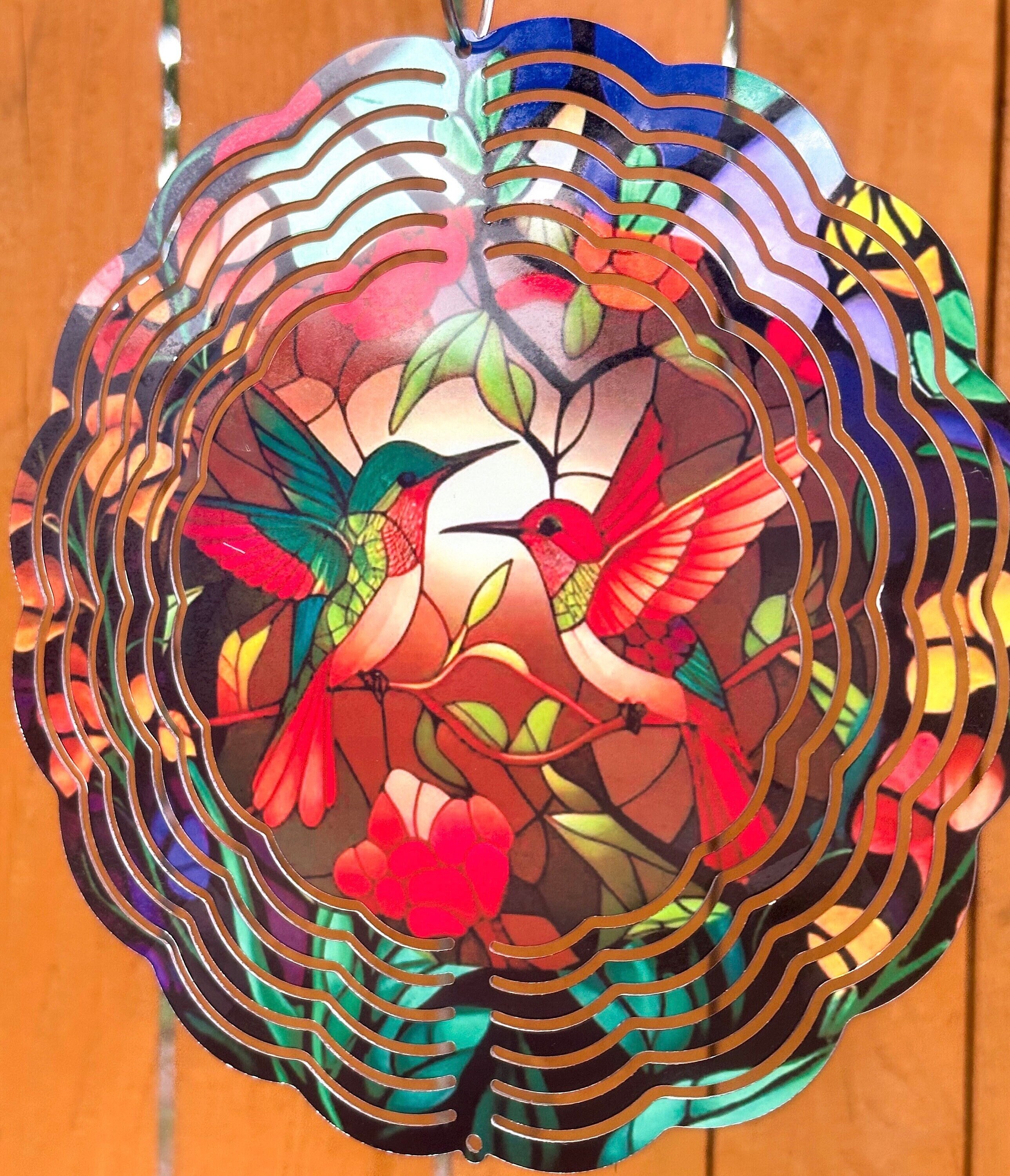 Hummingbird Wind Spinner 3D Sublimation Spinner Garden Decoration Gifts