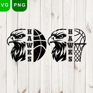 Hawks svg & png, Hawks svg, Hawks Basketball svg, Basketball png, Hawks Maskottchen svg, Hawks svg Cut Files Cricut, Schule Pride svg, Schule svg