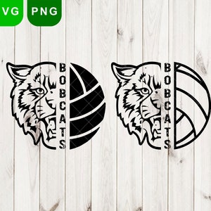 Bobcat svg, Bobcats svg & png, Bobcats Volleyball svg, Volleyball png, Bobcats mascot svg, volleyball shirt svg, Bobcats Cut Files Cricut