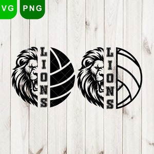 Lions svg & png, Lion svg, Lions Volleyball svg, School Pride Svg, Lion king svg, Lions mascot svg, Lions logo png Digital Cut File, Pride