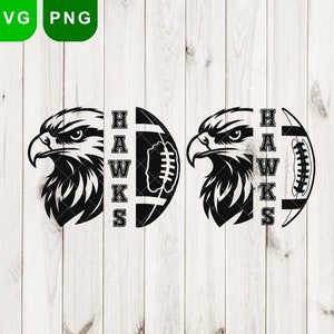 Hawks svg & png, Hawk svg, Hawks Football svg, Hawks mascot svg, Hawks logo png, Digital Cut File, sports Hawks png eps, Hawks Shirt sports