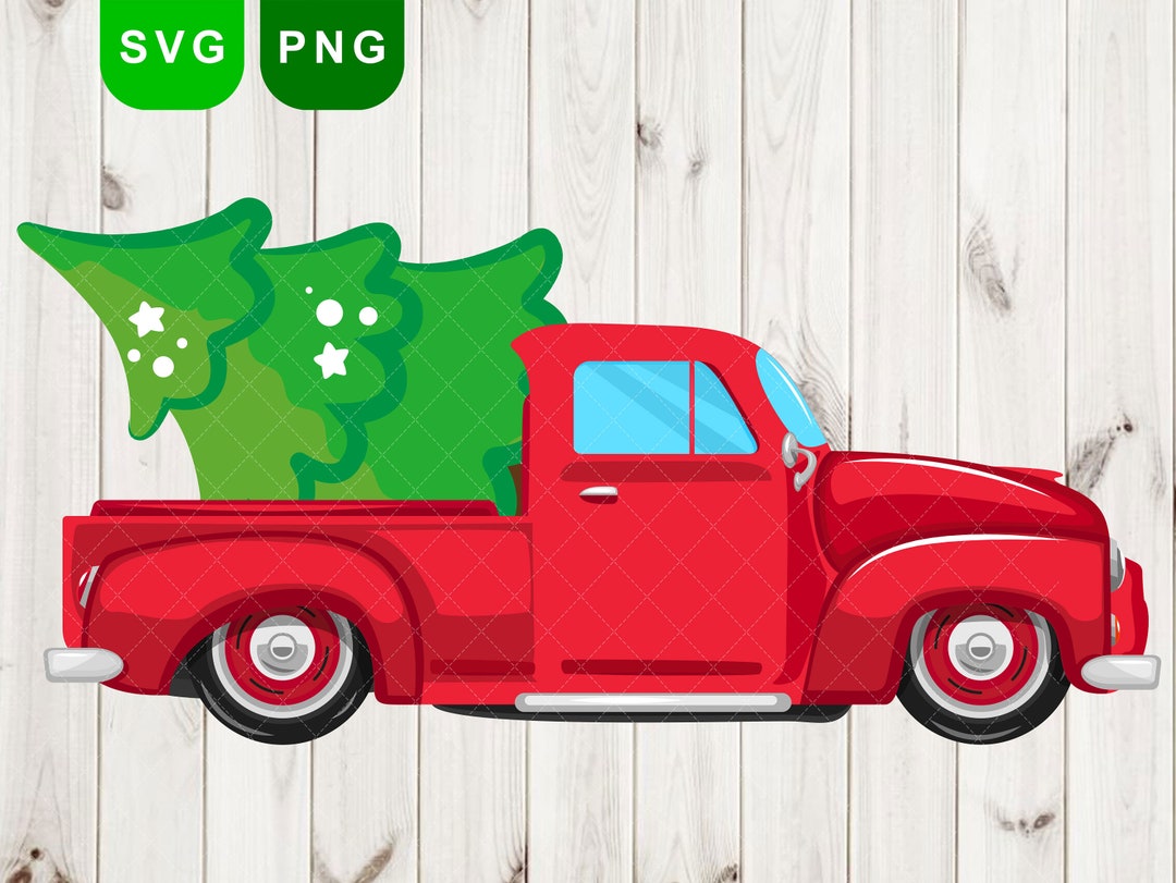Christmas Tree Truck SVG Farm, Fresh SVG Cut File, Christmas Truck Svg