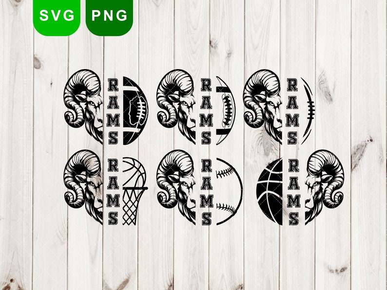 Only Rams Sticker Svg Rams Bundle Svg & Png, Rams Svg, Ram Svg, Rams Baseball Svg , Rams ...