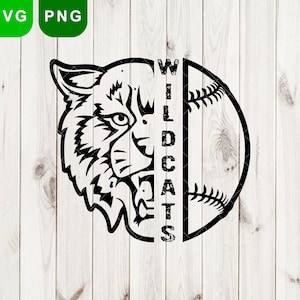 Wildcats Wildcat, svg, png, Wildcats clipart, Wildcat baseball svg, Wildcat svg mascot cut file, Wildcats Head svg, Mascot Wildcat Svg, Logo