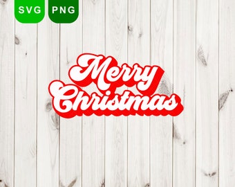 Christmas SVG, Merry Christmas SVG, Christmas Clip Art, Christmas Cut Files, Merry Christmas Saying Svg, Cricut, Silhouette Cut File