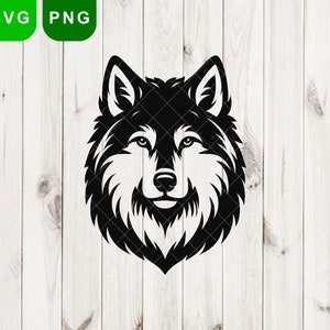 Wolf Face SVG File, Wolf Head Predator, Wolf Svg, Wolfpack, Wolf Clipart, Mountain Wolf Svg, Wolf T-Shirt, Wolf Svg, Files for Cricut