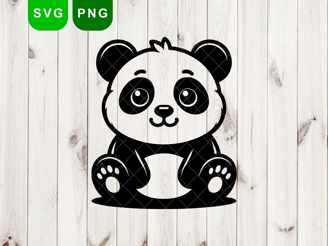 Baby Panda SVG Files, Baby Panda Png, Cartoon Panda Cutting Panda Svg ...