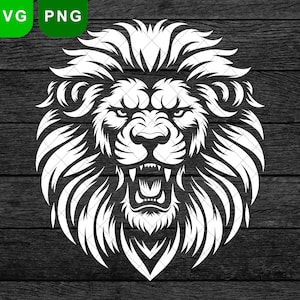 ライオンの顔 SVG、ライオンの頭 SVG、シルエット、ライオン SVG、Cricut 用ベクターカット ファイル、ライオンの頭 SVG、ライオン SVG、ライオン キング SVG、レオ SVG、ライオンの顔