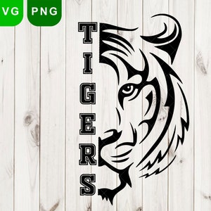 Tiger Head SVG, Tiger svg, Tiger Silhouette, Tigers baseball svg, tigers football svg School spirit, football svg, Go Tigers svg