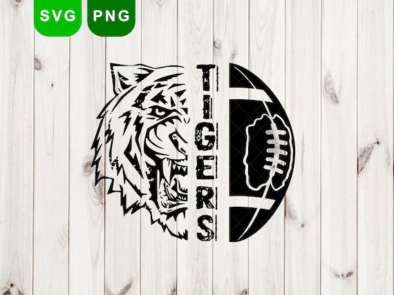 Tiger svg, tiger clipart,  tiger football svg, tiger head svg, tiger face svg, tiger silhouette, tiger vector
