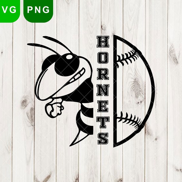 Hornets svg & png, Hornet svg, Hornets Baseball svg, Hornets school svg sports, Hornets mascot svg, Hornets logo png Digital Cut File,