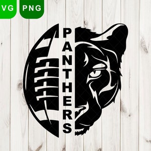 Panthers SVG, Football SVG, Panthers Football T-shirt Design, Football Mom Shirt, Silhouette Cut Files, Cricut Cut Files, SVG Cutting Files
