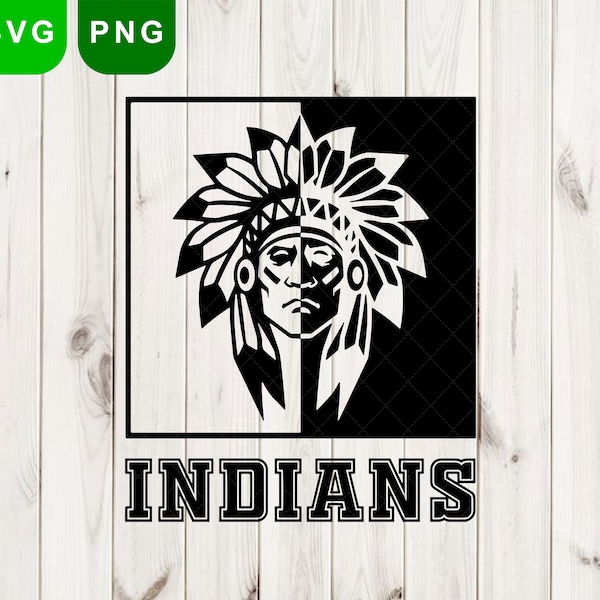 Indians SVG, Football SVG, Indians T-shirt Design, Indians Basketball Svg, Cricut Cut Files, SVG Cutting Files, Silhouette Cut Files