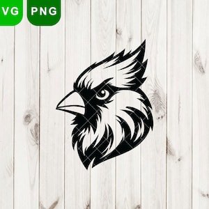 Cardinal Head SVG File, Cardinal svg, Cardinals svg mascot, Cardinals png, Cardinal logo, Bird, SVG Cut File, School Spirit svg, Team sports