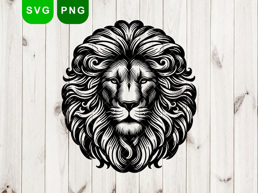 Lion Face Svg, Lion Head Svg, Lion Svg, Vector Cut File for Cricut