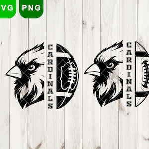 Cardinals Fußball svg, Cardinals svg & png, Cardinal svg, Cardinals T-Shirt Design, Cardinals Maskottchen svg, Cardinals Logo png, Digitale Dateien