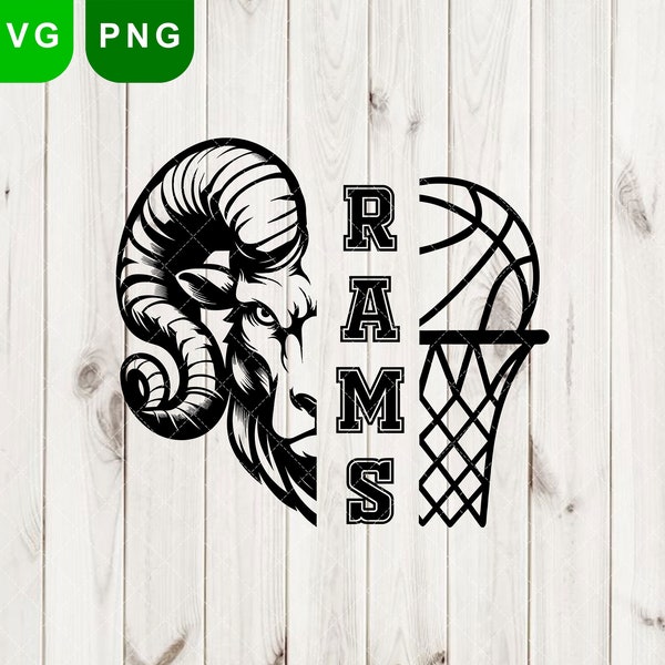 Rams svg, Ram svg, Rams Basketball svg, basketball png, Rams mascot svg, Rams svg Cut Files Cricut, Rams school svg sports, Rams logo png