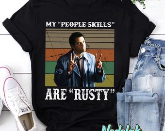 Castiel Supernatural My People Skills Are Rusty Vintage T-Shirt, Supernatural Winchesters Shirt, Winchester Brothers Shirt