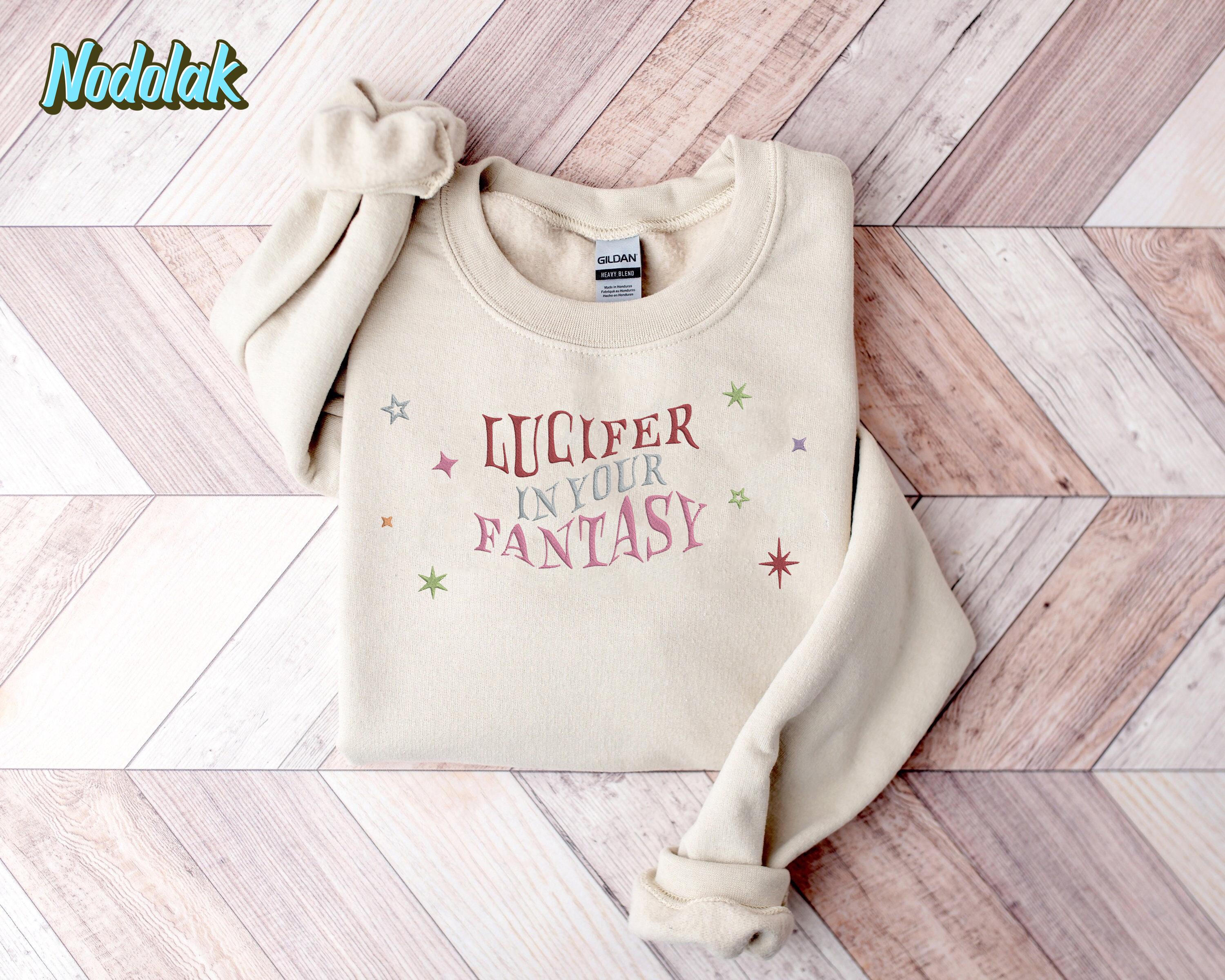 Lucifer in Your Fantasy Embroidered Sweatshirt – Soft Pastel