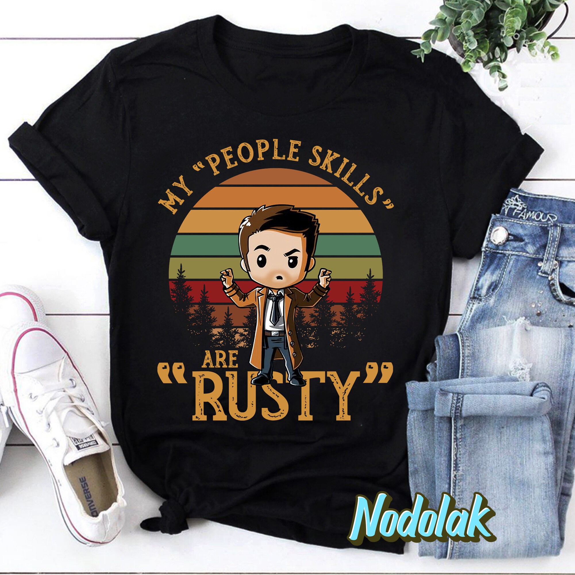 Castiel ''My People Skills Are Rusty'' T-Shirt Castiel ''My People Skills Are Rusty'' T-Shirt