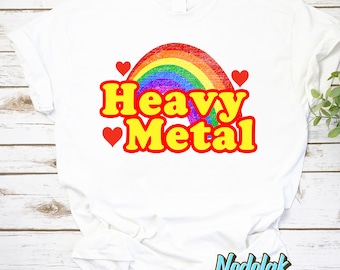 Funny Heavy Metal Rainbow T-Shirt, Heavy Metal Shirt, LGBT Gift