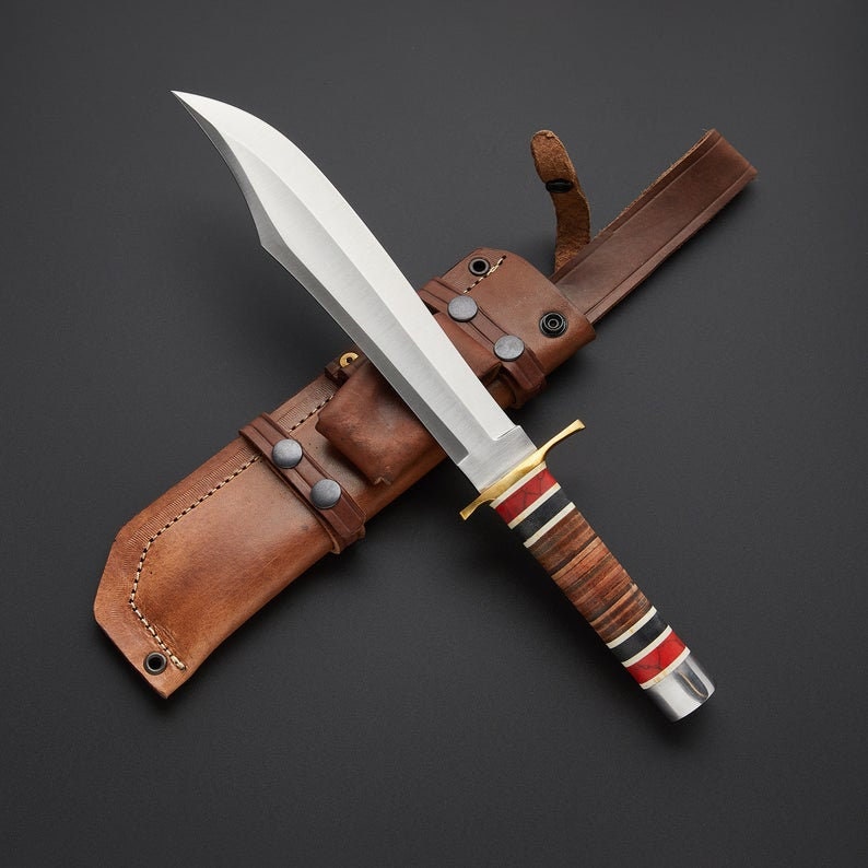 Hand D2 Steel Bowie Knife Stunning Hunting Knife Sharp Etsy