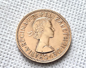 1965年 ハーフペニーコイン 船（ゴールデンハインド）、英国エリザベス