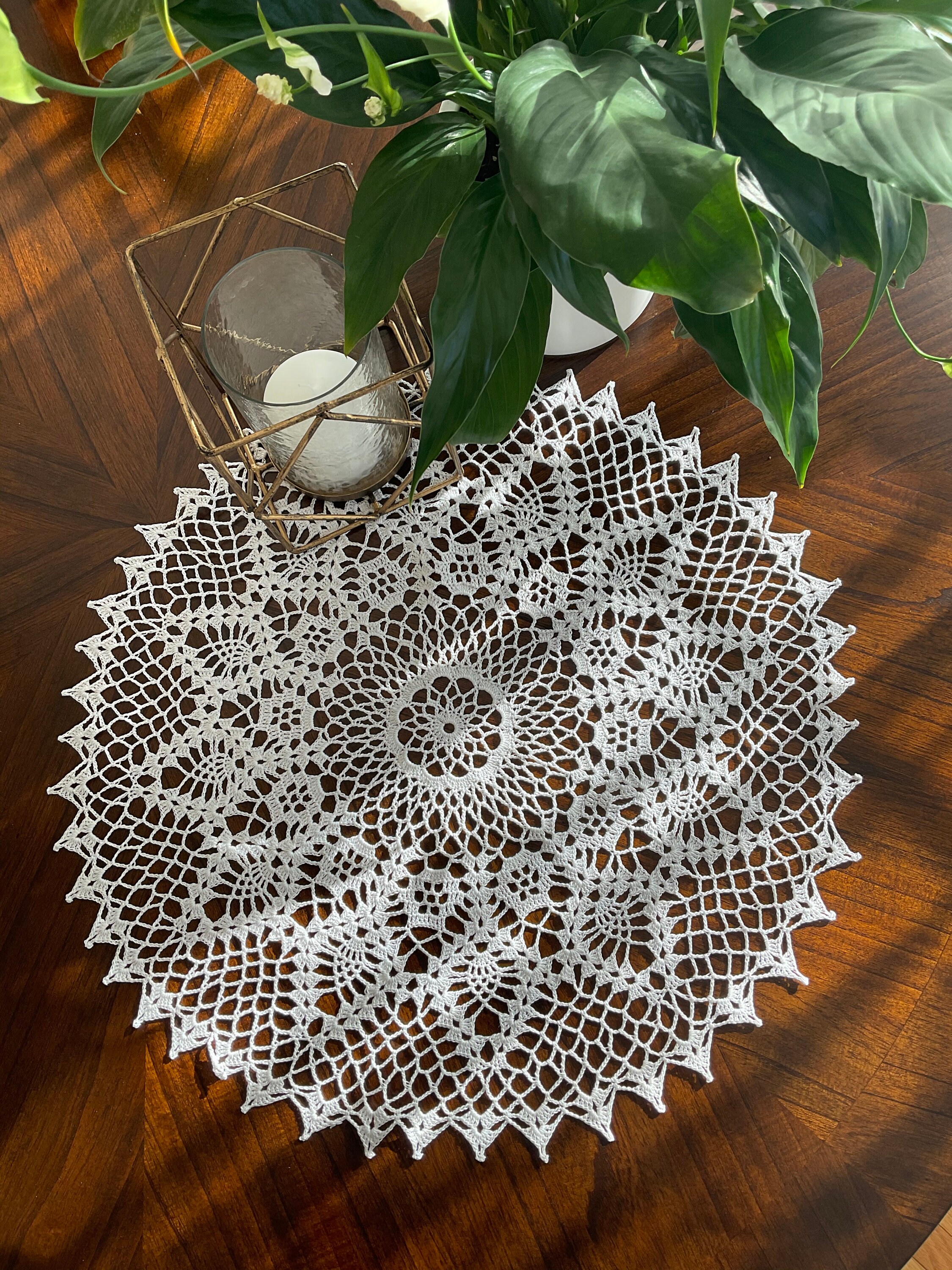 Doily for Coffee Table 22'' Etsy