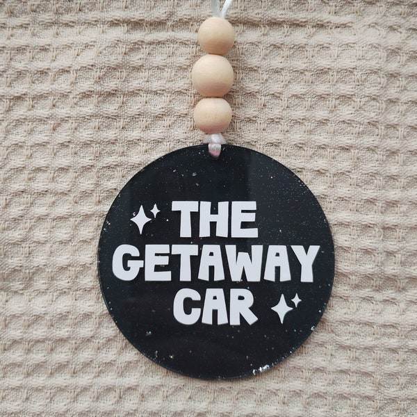 The Getaway Car Acrylic Charms - Hanging Mirror Accessories - Cute Vehicle Ornament - Rear View Mirror Car Interior