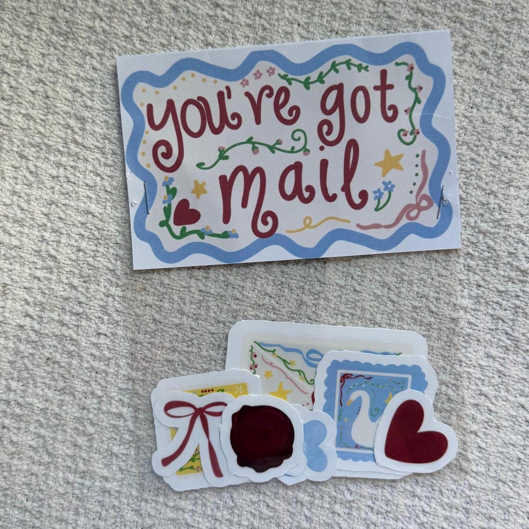 Mail Themed Stickers | Envelopes, Seals, Stamps | Waterproof Vinyl Pack ...
