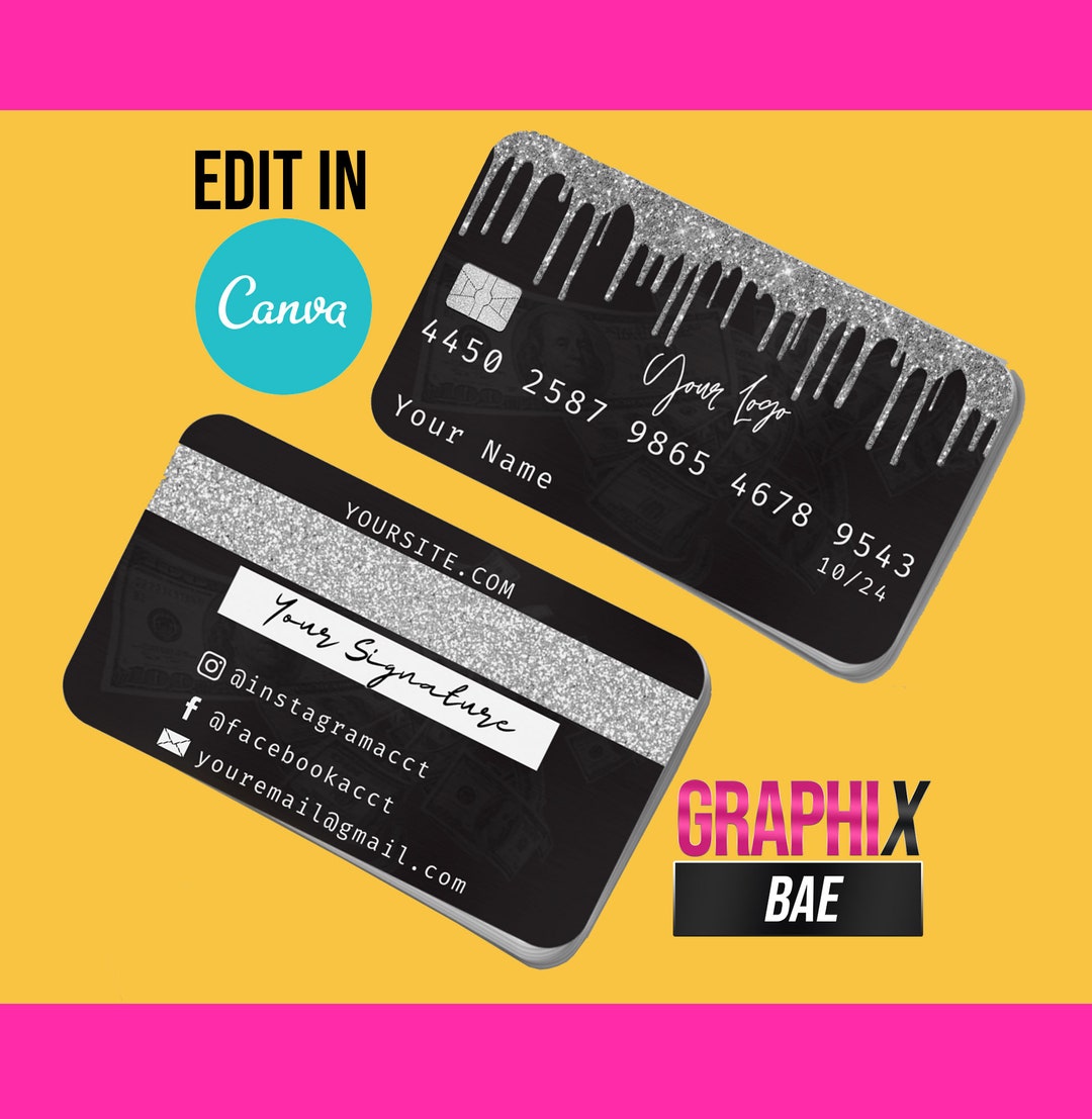 Business Credit Card Template DIY Credit Business Branding - Etsy