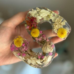 PEQUENO 4x3Presente para o casal, Preservação de buquê de casamento personalizado, Letras florais, Buquê de noiva em resina, Resina, Letras, Casa, Decoração, Presente