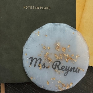 Personalized Teacher appreciation coasters|Custom coasters|Teachers Gift||Teacher Coaster |Crayon and Pencil Coasters|Teacher Paper weight