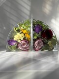 Preserved Wedding Flower Resin Bookends (7x5")