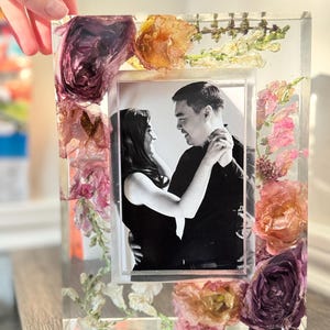 9X7"  LARGE Preserved   Flower frame for  4x6 photo      Bridal  Keepsake | Preserve Flower Frame| Wedding Gift Bouquet Preservation