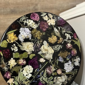 Epoxy flower Table, Flower Coffee Table, Table with Flower, Floral Resin Table, Coffee Table, Epoxy Resin Table, Epoxy Coffee Table, 20 inch
