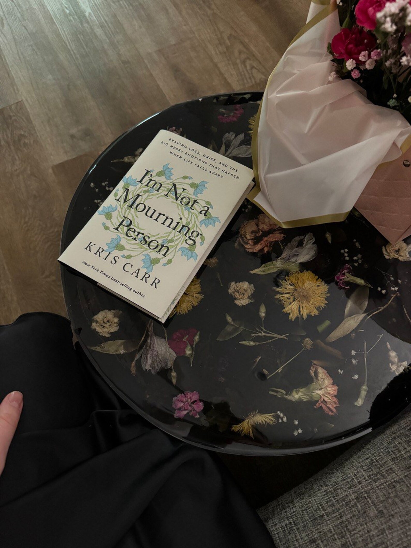 Epoxy Flower Table, Flower Coffee Table, Table With Flower, Floral